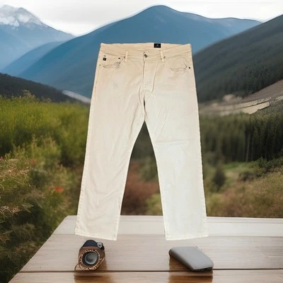 Мужские джинсы Adriano Goldschmied джинсовая ткань цвета слоновой кости The Graduate Tailored Leg 36X32 - Изображение 1 из 4