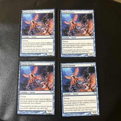 Faerie Swarm  X4 Shadowmoor Ex Condition see pics - Image 1 of 2