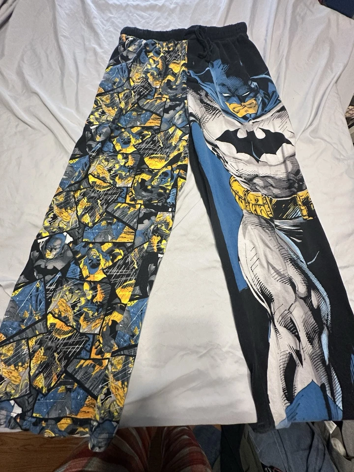 DC Comics Batman Graphic Novels Sleep Pants Pajama Bottoms Mens Large - Image 1 of 2