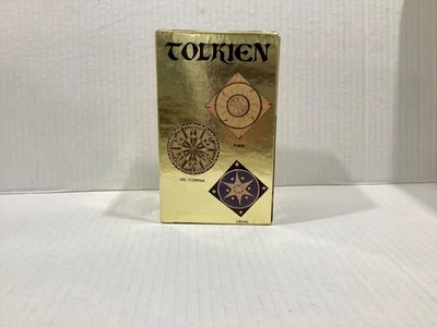 Lord Of The Rings JRR Tolkien 4 Book Paperback Gold Foil Box Set Ballantine - Image 1 of 4