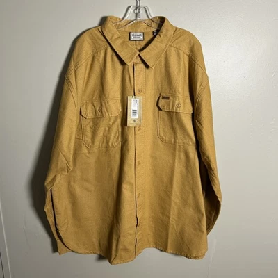 NWT Legendary Whitetails Tough As Buck Chamois Button Up Yellow Sz 3XL Durable - Image 1 of 4