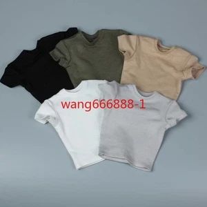 1Pc 1/6 T-shirt Top Clothes Model For 12" Male Soldier Action Figure Body Toy - Picture 1 of 22