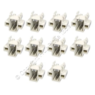 10 Leviton Compact Fluorescent Lamp Holders CFL Light Socket Snap-In Bulk 26719 - Image 1 of 4