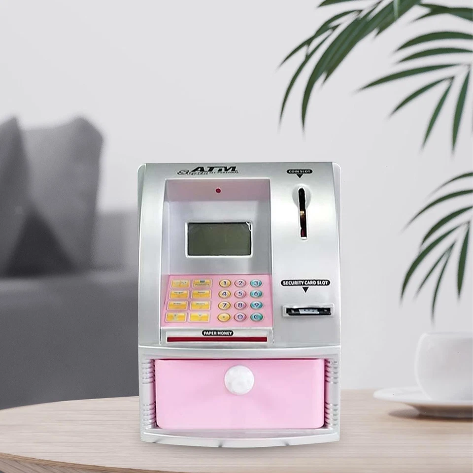 Mini ATM Elektronische Spardose Safe für Kinder Geldautomat mit Passwort Tresor - Bild 1 von 1