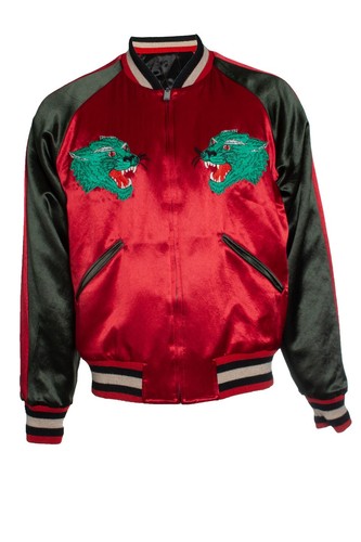 GUCCI Giacca Bomber College Reversibile Con Tigre Uomo Multicolore 52