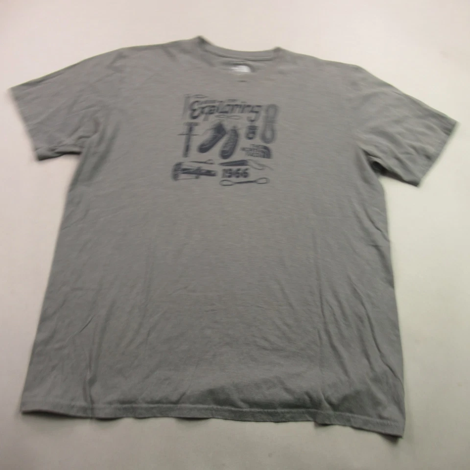Camisa North Face Para Hombres XL Manga Corta Cuello Redondo Gris Ligera Informal Clásica Foto 1 de 4