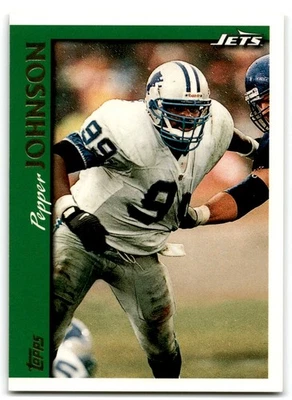 1997 Topps Pepper Johnson New York Jets #52 - Image 1 of 2