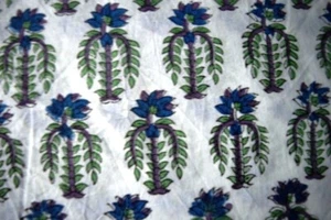 P_039 Hand Block Indian Floral Print Voile Vintage 100%Cotton Fabric 3 Yard - Picture 1 of 4