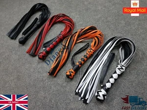Top Quality Handmade Graded Leather Flogger Whip 31 Tails Adult Play Bullwhip - Picture 1 of 25