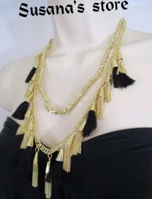 NWT BEBE 1 SIZE TASSEL LONG NECKLACE Earthy necklace detailed with colorful tass - Imagem 1 de 4