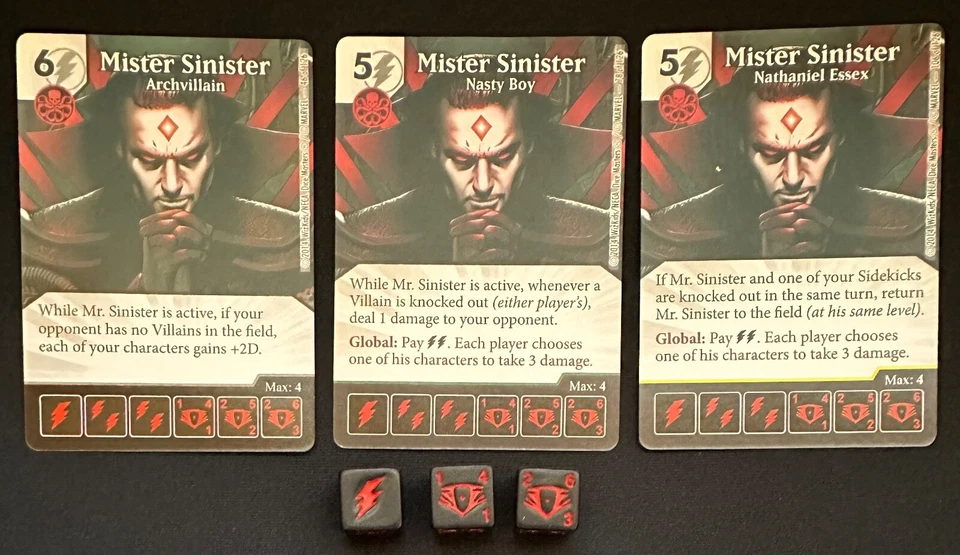 Dice Masters: Marvel Uncanny X-Men MISTER SINISTER — 3 кости редкие необычные обычные - Изображение 1 из 1