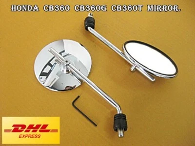 Fit HONDA CB CB360 CB360G CB360T G T 10mm. CHROME  MIRROR L/R SET  [sa425] Foto 1 de 4