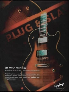 Guitarra Epiphone Les Paul Prophecy en Red Tiger Aged Gloss publicidad impresión - Imagen 1 de 3