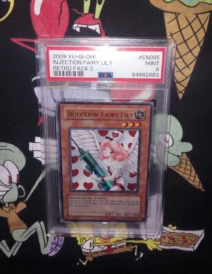 2009 YUGIOH RP02-EN065 INJECTION FAIRY LILY ULTRA RARE HOLO PSA 9 MT #43149624 - Image 1 of 2
