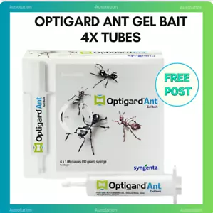 OPTIGARD ANT KILLER GEL BAIT kills entire colony sugar feeding ant 4 x30g Tubes - Picture 1 of 3