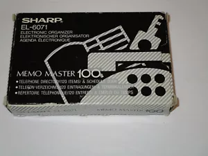 Vintage Sharp Electronic Organizer Memo Master 100 EL-6071 NIB NEW IN BOX! - Picture 1 of 5