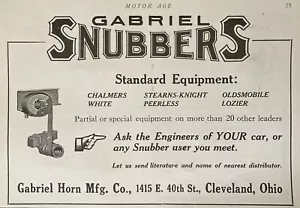 1914 AD(M16)~GABRIEL HORN MFG. CO. CLEVELAND, OHIO. GABRIEL SNUBBERS - Picture 1 of 1