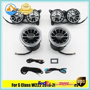 Front Air Vent LED Ambient Light 64 Colors For Mercedes Benz S W222 2018-2020 CN - Foto 1 di 11