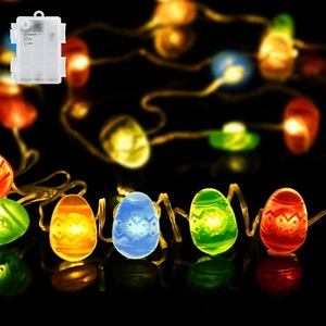Easter Eggs Lights String Battery Operated 6.5Ft Easter String Lights with Timer - Picture 1 of 12