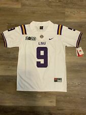 BURREAUX #9 Joe Burrow Stitched Jersey White, 2020 Patch, Free Shipping!