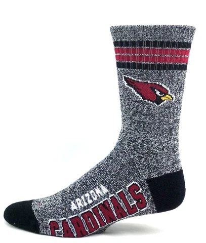 Arizona Cardinals Football 4 Stripe Got Marbled Gray Deuce Quarter Socks Cover