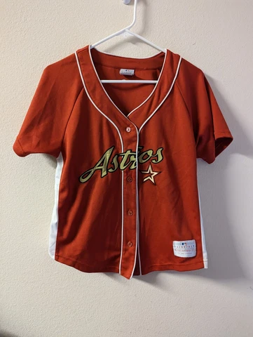 Vintage Houston Astros Lady Slugger Baseball Jersey Womens Small S Orange Adult Cover