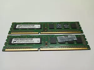 Micron Ram PC3 10600 MT8JTF25664AZ-1E4D1 2 x 2gb Sticks Memory 1RX8 - Picture 1 of 7