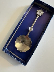 Vintage Fort USA O.E.S Star Pewter Collectible Spoon in Box – Heart Engraving, N - Foto 1 di 7