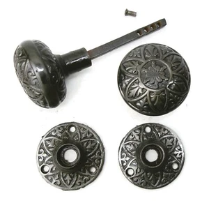 Antique Vintage Eastlake Victorian Ornate Door Knobs Rosettes Plates Reclaimed - Picture 1 of 6