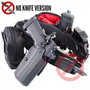 Kit de carga de cinturón de batalla táctico Molle hebilla de metal acolchada 32" - 48" (sin cuchillo - Imagen 1 de 12
