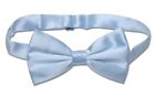 100% Silk Bowtie Solid Baby Sky Blue Color Mens Bow Tie For Tuxedo Or Suit
