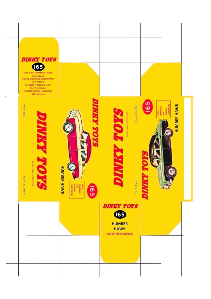 DINKY HUMBER HAWK  REPRODUCTION BOX  REPRO - Image 1 of 1