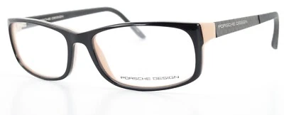 PORSCHE DESIGN Brille P 8243 54-15 A 135 Black Creme Carbon Arms Rectangle +Case - Bild 1 von 4