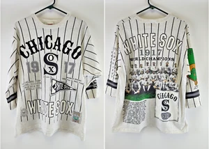 Vintage 1991 Long Gone 1917 Chicago White Sox World Champs 3/4 Sleeve Shirt XL - Picture 1 of 14