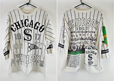 Camisa De Colección 1991 Long Gone 1917 Chicago White Sox Campeones del Mundo Manga 3/4 XL Foto 1 de 4