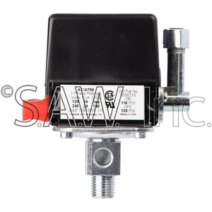 Z-AC-0758 DeVilbiss/Craftsman 1/8" NPT Special Port Pressure Switch 110/135 PSI - Picture 1 of 5