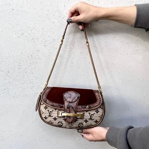 RARE☆☆☆☆☆☆Auth LOUIS VUITTON Monogram Empire Le Vent Marron N91108 Chain Shoulde - Picture 1 of 13
