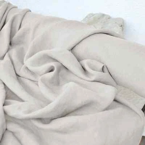 Pearl Gray Linen Fabric by the Yard – Soft Washed linen for Sewing & Home Décor - Picture 1 of 1