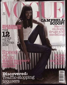 VOGUE UK August 2002 NAOMI CAMPBELL by CORINNE DAY Isabeli Fontana @ VERY GOOD - Picture 1 of 12