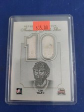 2011-12 In The Game Between The Pipes Jumbo Glove Card Cam Ward AJG-01