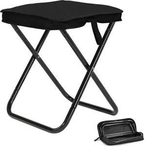 Camping Stool, 16" Foldable Stool, Lightweight Aluminum Alloy Frame with Thicked - Picture 1 of 6