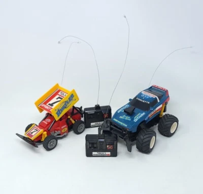 Nikko RC Corvette Car Crusher and Rustler Buggy 1/16 with Remotes - Image 1 of 4