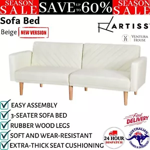 Artiss Sofa Bed Lounge Futon Couch Bed Adjustable Convertible Sleeper Day Chair - Picture 1 of 12