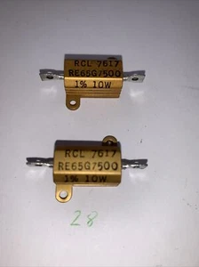 RCL 750 Ohm 10 Watt 1% Alum. Power Resistor RE65G7500 New Pack Of (2) - Picture 1 of 12