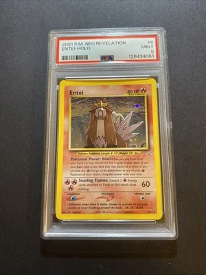 Entei 06/64 Neo Revelation Holo 2001 PSA 9 MINT NEW CERT! - Image 1 of 2