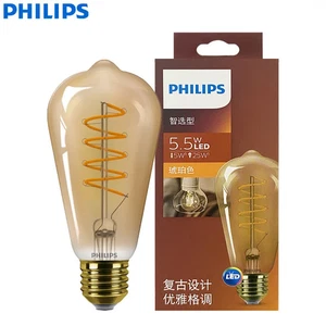 Philips LED ST64 Classic Filament Decorative Bulb 5.5W E27 220-240V Lamp 2000K - Picture 1 of 6