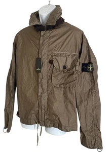 Sobrecamisa Stone Island Hombre Rompevientos L VERDE OLIVA Nylon ITALIA NUEVA CON ETIQUETAS FRED SEGAL - Imagen 1 de 15