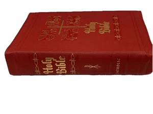 Stechpalme Bibelausgabe roter Ledereinband Katholische Presse Stechpalmenbibel 1951 - Bild 1 von 24