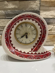 Ukrainian Ceramics Mantle Desk Clock Tested & Working Vintage Rare HTF - Picture 1 of 11