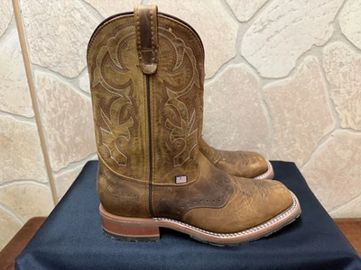 Мужские ковбойские сапоги 11 EE с квадратным носком ICE Roper Work сделано в США кожа - Изображение 1 из 4